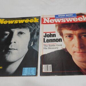 2 VTG NEWSWEEK MAGAZINES TRIBUTE JOHN LENNON BEATLES 1940-1980 RARE HISTORY 📘🔥
